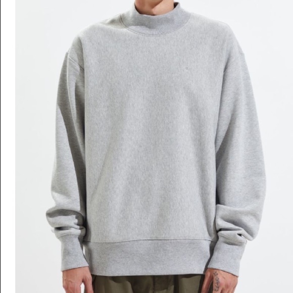 champion mock neck sweatshirt men's